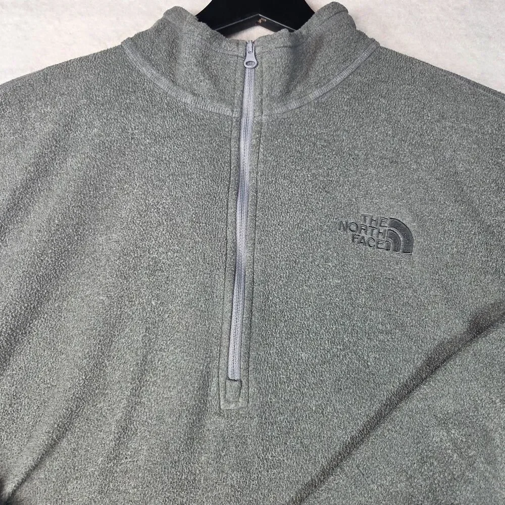 The North Face 1/4 Zip Fleece Pullover Gray Men's XL Outdoor Jacket